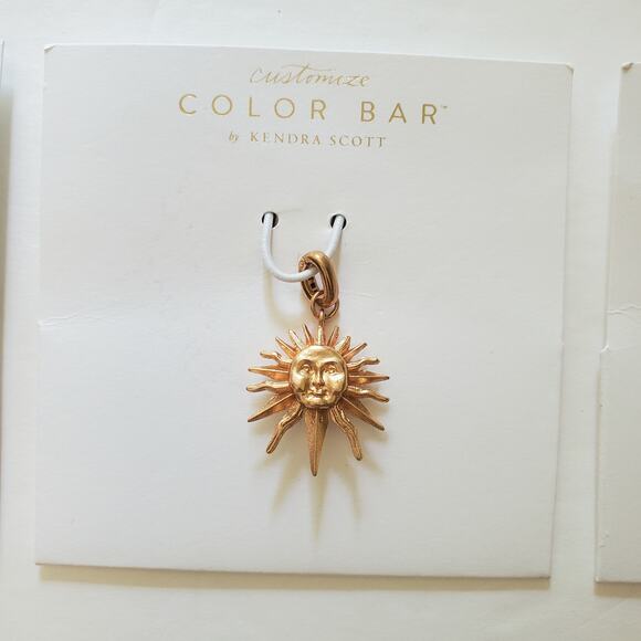 NEW Kendra Scott Sun Tassel Charm Necklace Vintage Silver Gold Rose Gold Mixed - Picture 4 of 7